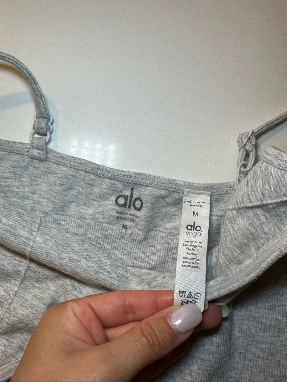 ALO Yoga Light Grey V-Neck Bralette